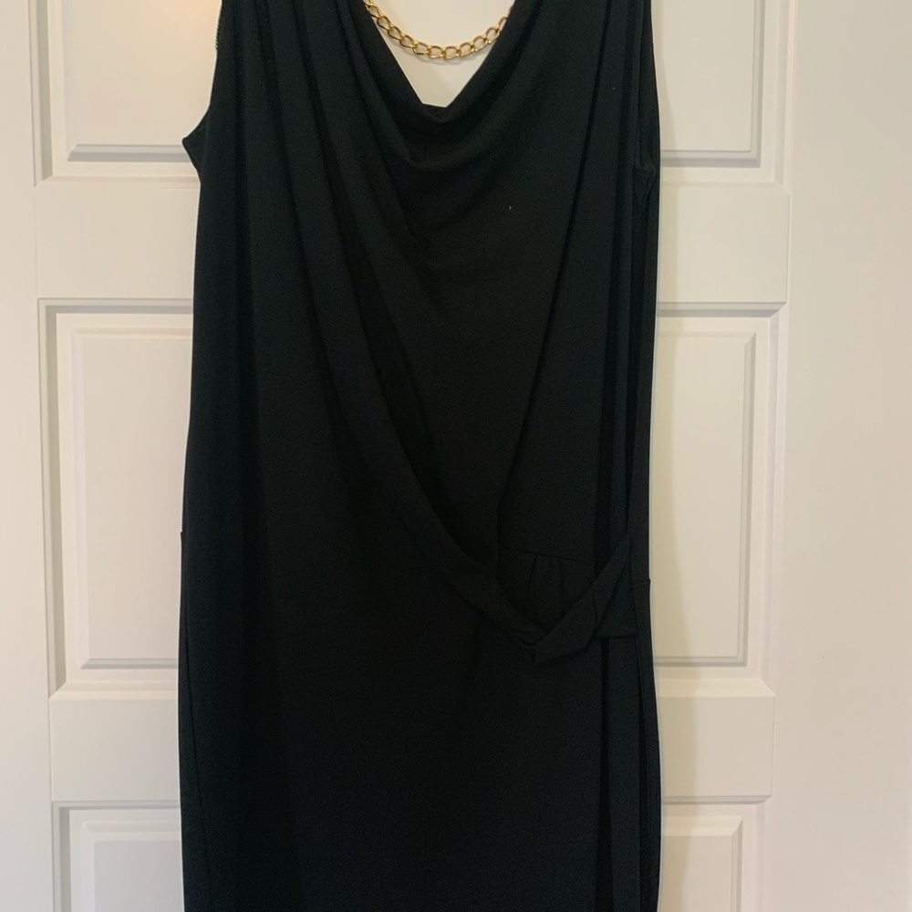 Black chain linked mini-dress